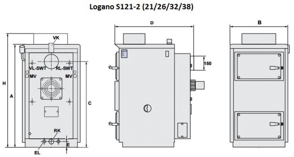 Твердотопливный газогенераторный котел Buderus Logano S121-2 21 (снимается с производства)