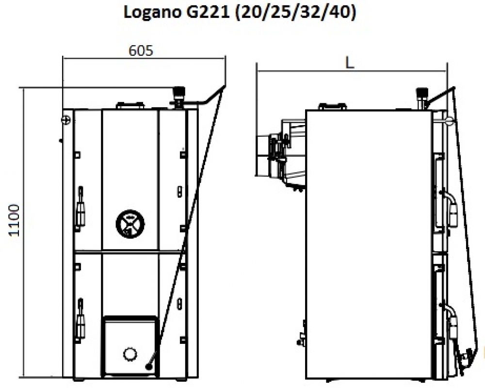 Твердотопливный котел Buderus Logano G221-25