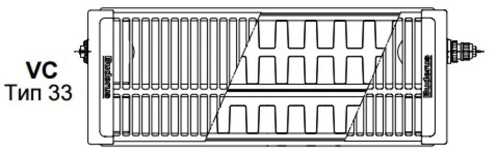 Стальной панельный радиатор Buderus Logatrend VC-Profil 33/900/3000 R