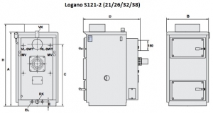 Твердотопливный газогенераторный котел Buderus Logano S121-2 38 (снимается с производства)