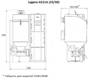 Твердотопливный пеллетный котел Buderus Logano G221-25A