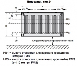 Стальной панельный радиатор Buderus Logatrend C-Profil 21/600/500