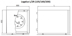 Горизонтальный бак-водонагреватель Buderus Logalux L160/2R